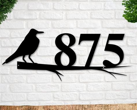 metal house numbers for bird house|Metal Bird House Numbers .